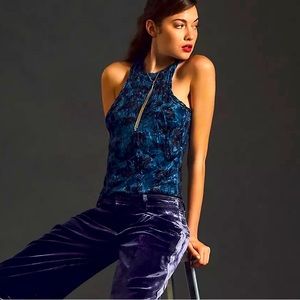 NWT Anthropologie Pilcro Velveteen Racerback Tank
